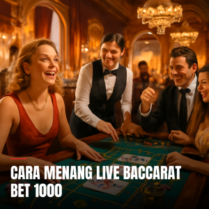 Live baccarat game scene in a casino setting